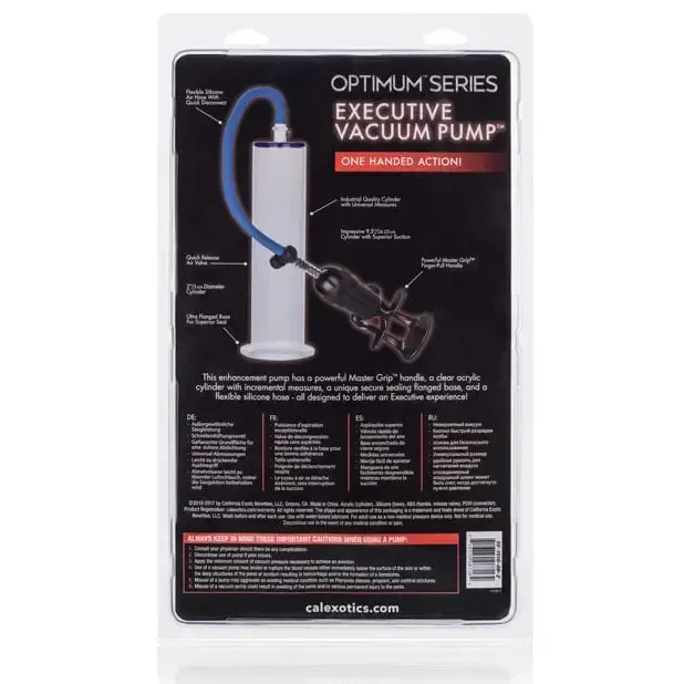 CalExotics Male Sex Toys Executive Vacuum Pump Clear
