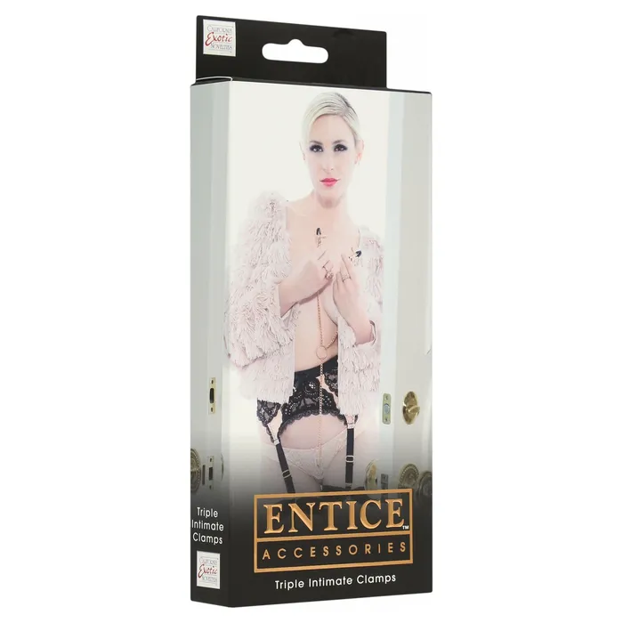 CalExotics Vibrators CalExotics Entice Accessories Triple Intimate Clamps