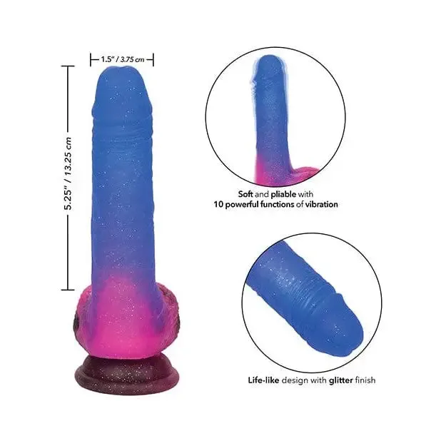 CalExotics Vibrators Naughty Bits Ombre Hombre Vibrating Dildo Multi Color