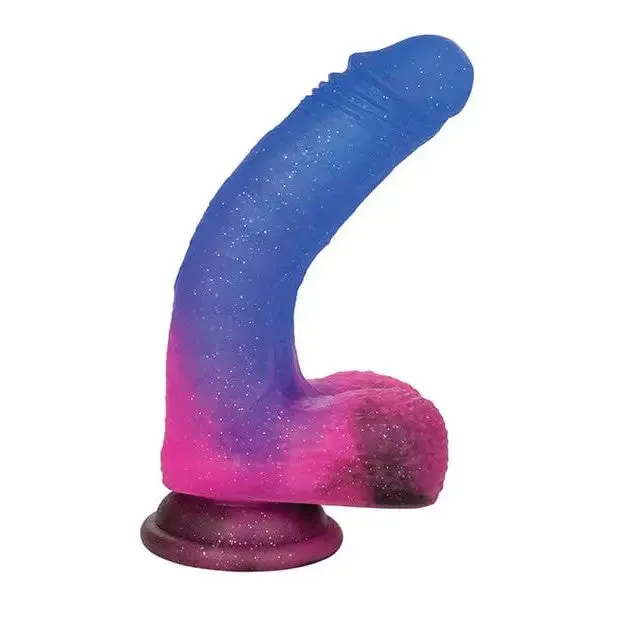 CalExotics Vibrators Naughty Bits Ombre Hombre Vibrating Dildo Multi Color