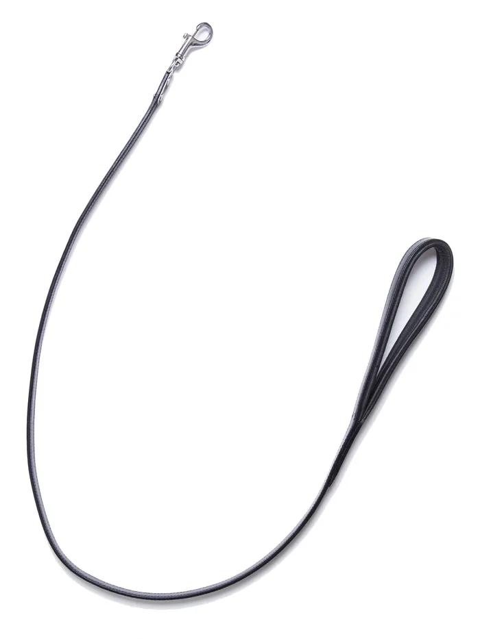 Clearance Black Leather Reinforced Leash HonourSkintwocom Restraints
