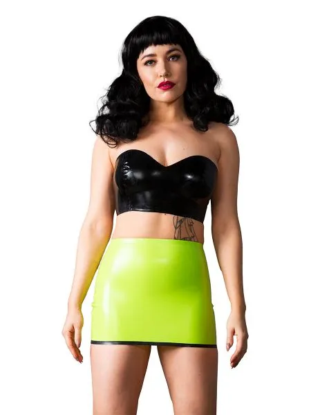 Clearance Latex Mini Skirt Green Size XL HonourSkintwocom Male Sex Toys