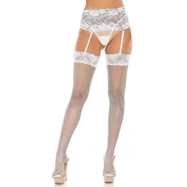 Couples Popsi Lingerie Lace Trim Garter Pantyhose Popsi Lingerie