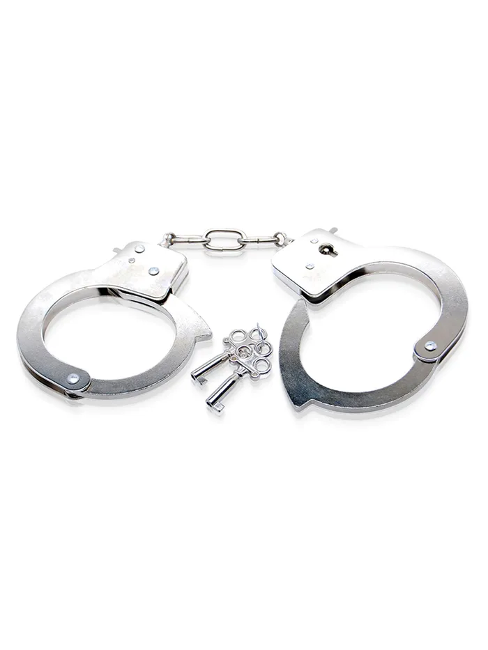 Couples Simple Locking Metal Handcuffs HonourSkintwocom