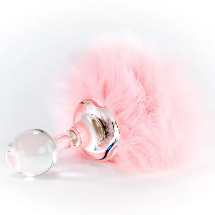 Crystal Delights Vibrators Pink Magnetic Faux Fur Bunny Tail