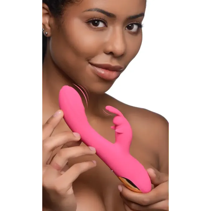 Curve Toys Huggers 10x Silicone Rabbit Vibrator Female Sex Toys
