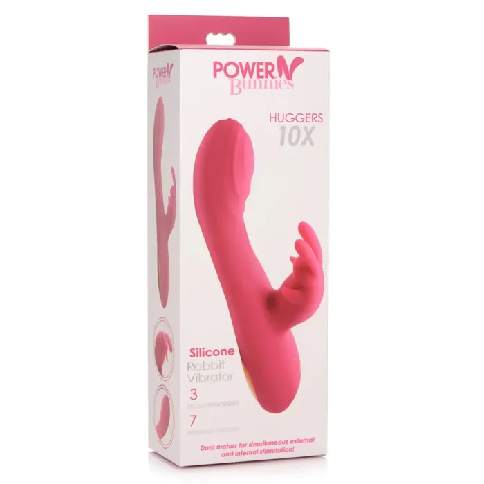 Curve Toys Huggers 10x Silicone Rabbit Vibrator Female Sex Toys