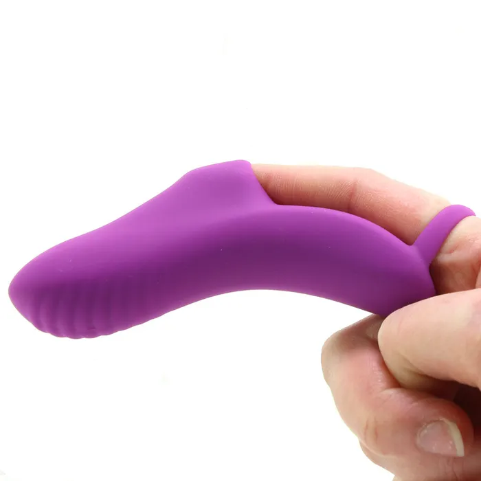 Deeva Vibrators Fuzu Silicone Fingertip Massager Vibe in Purple Deeva Vibrators Fuzu Silicone Fingertip Massager Vibe in Purple