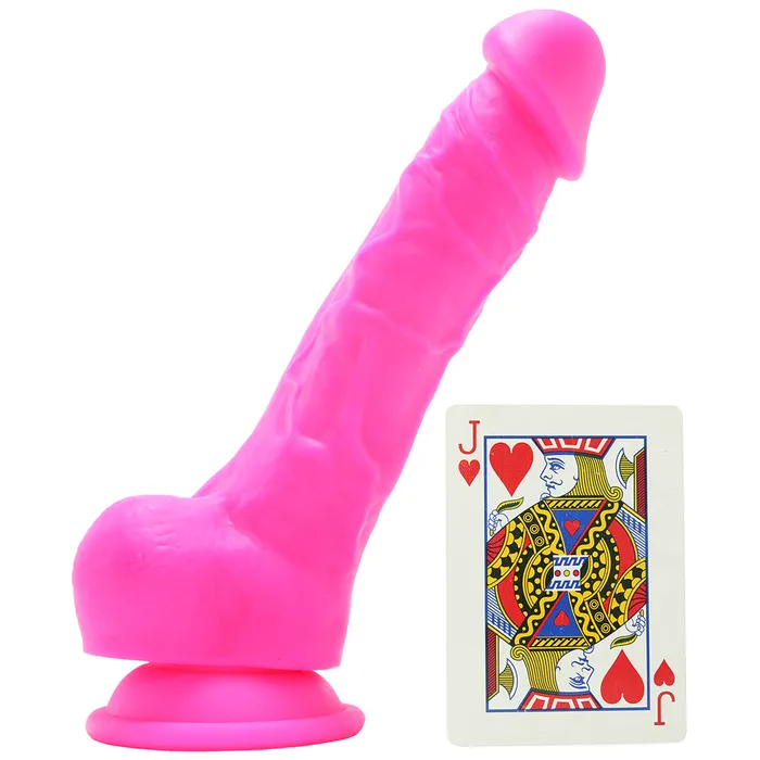 Dildos Colours 7 Inch Firm Silicone Dildo in Pink ns novelties