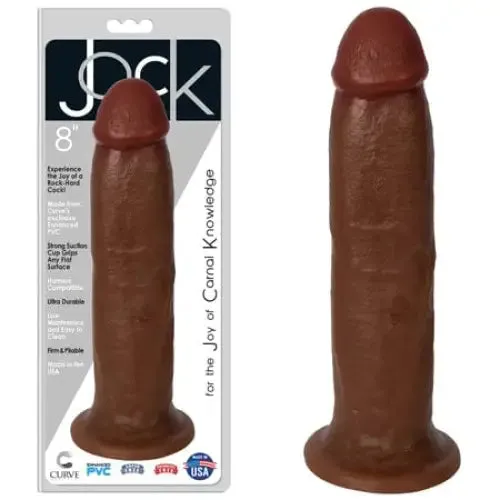 Dildos Curve Toys Jock Dong 8in Chocolate