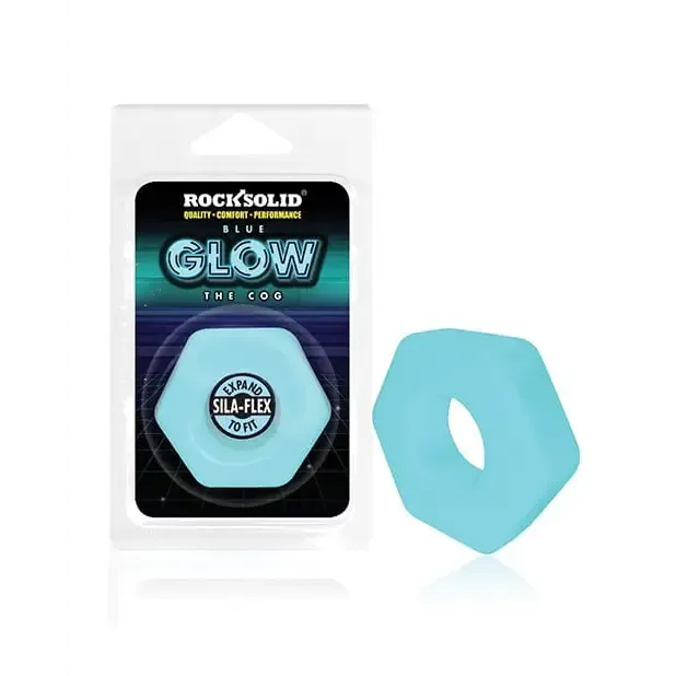 Dildos Doc Johnson Rock Solid Glow In The Dark The Cog Ring Blue