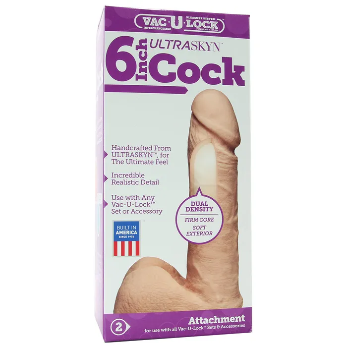 Dildos Doc Johnson VacULock 6 Inch ULTRASKYN Cock Dildos Doc Johnson VacULock 6 Inch ULTRASKYN Cock