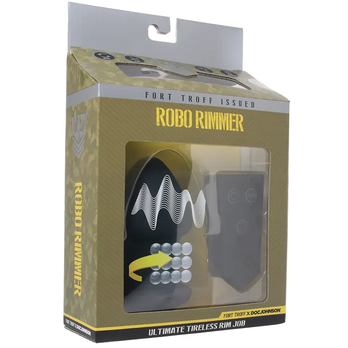 Doc Johnson Anal Fort Troff Robo Rimmer Remote Plug in Black