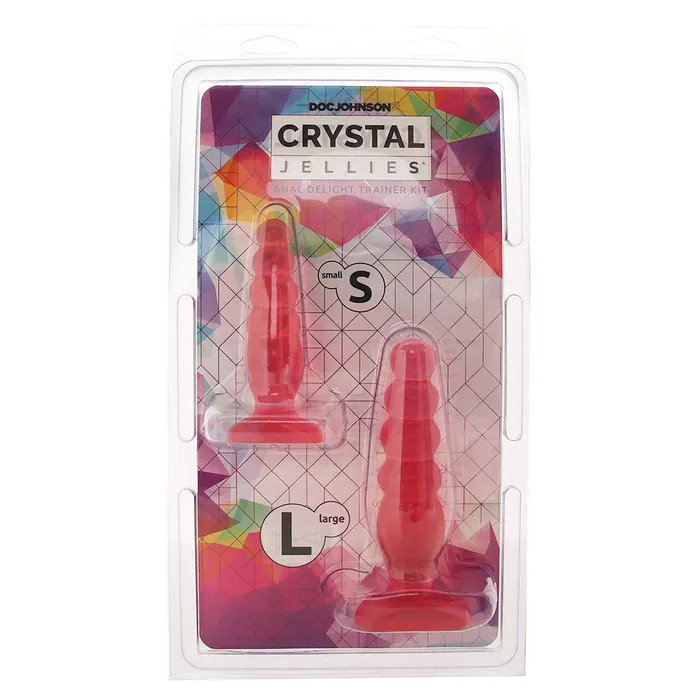 Doc Johnson Crystal Jellies Anal Delight Trainer Kit in Pink Anal