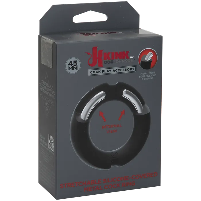 Doc Johnson Male Sex Toys Doc Johnson KINK SiliconeCovered Metal Cock Ring 45mm Doc Johnson Male Sex Toys Doc Johnson KINK SiliconeCovered Metal Cock Ring 45mm