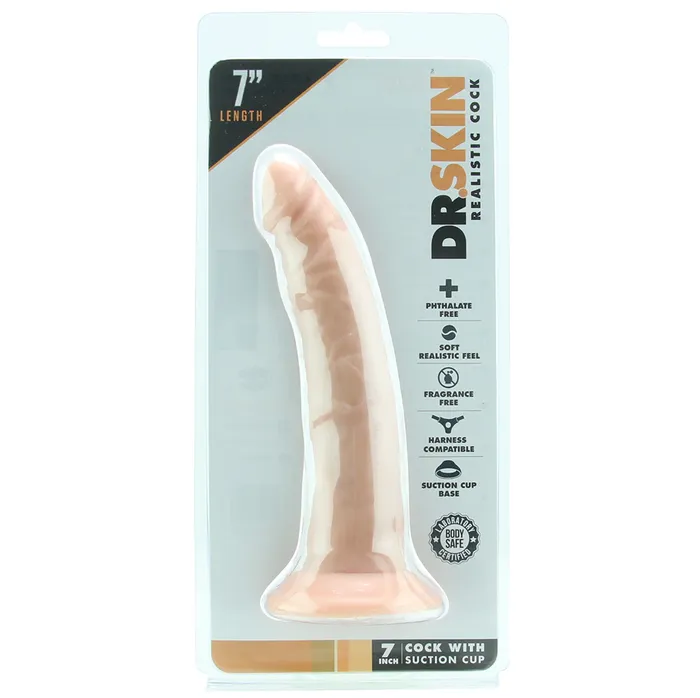 Dr Skin 7 Inch Cock with Suction Cup Blush Female Sex Toys Dr Skin 7 Inch Cock with Suction Cup Blush Female Sex Toys