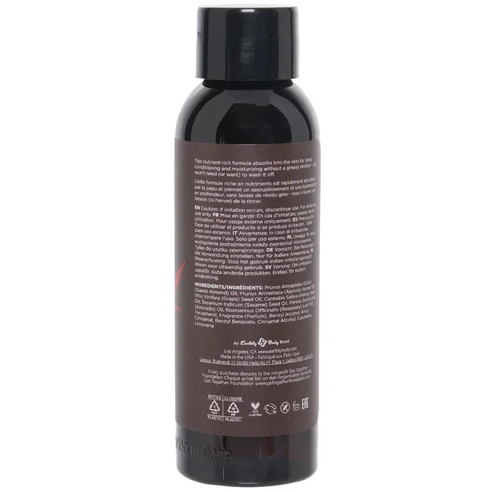 Earthly Body Couples Hemp Seed Massage Oil Gift Set in 3 x 2oz60ml