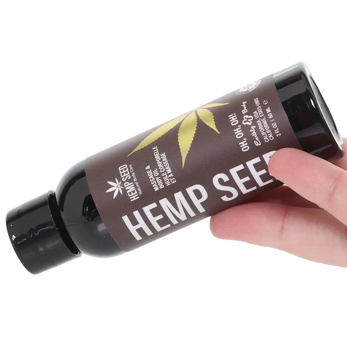 Earthly Body Couples Hemp Seed Massage Oil Gift Set in 3 x 2oz60ml