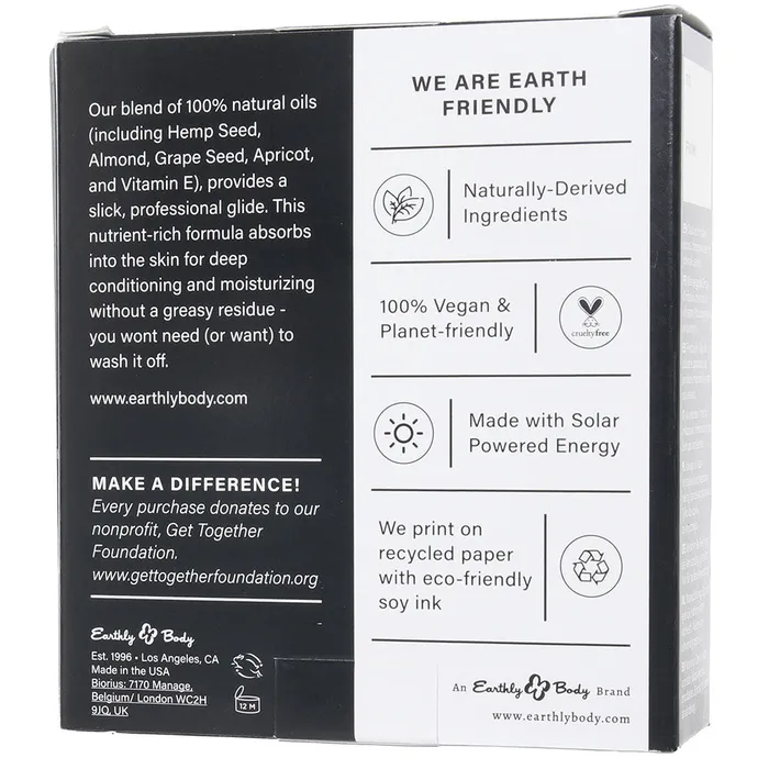 Earthly Body Couples Hemp Seed Massage Oil Gift Set in 3 x 2oz60ml