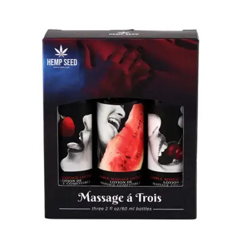 Earthly Body Massageatrois Edible Massage Lotion 3Piece Gift Set Box 2 oz Earthly Body Couples Earthly Body Massageatrois Edible Massage Lotion 3Piece Gift Set Box 2 oz Earthly Body Couples