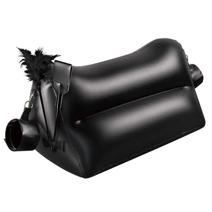Excellent Power Anal Excellent Power Dark Magic Inflatable Love Cushion with Cuffs Black