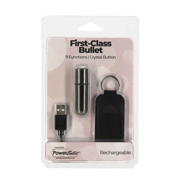 Female Sex Toys FirstClass Bullet 25 Bullet Vibrator with Key Chain Pouch Gun Metal PowerBullet Female Sex Toys FirstClass Bullet 25 Bullet Vibrator with Key Chain Pouch Gun Metal PowerBullet