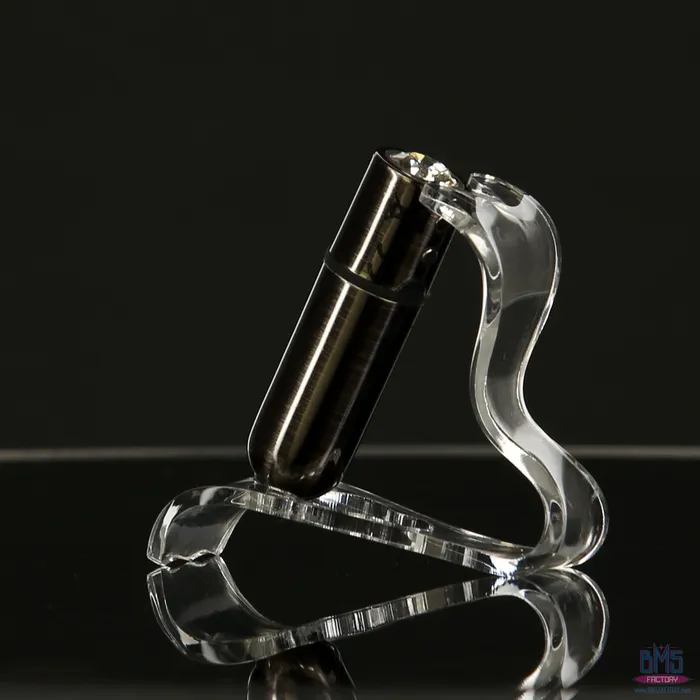 Female Sex Toys FirstClass Bullet 25 Bullet Vibrator with Key Chain Pouch Gun Metal PowerBullet