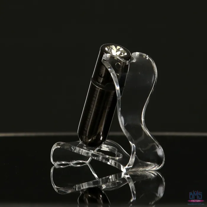 Female Sex Toys FirstClass Bullet 25 Bullet Vibrator with Key Chain Pouch Gun Metal PowerBullet