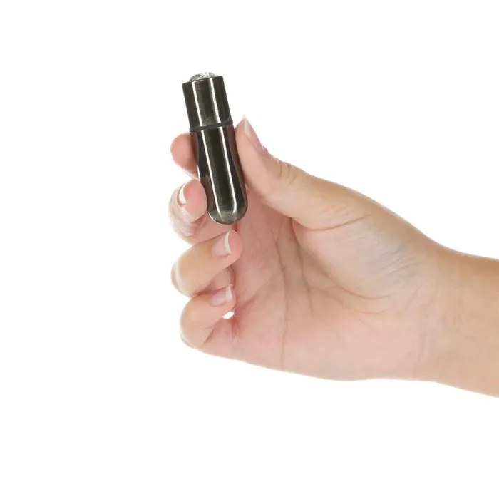 Female Sex Toys FirstClass Bullet 25 Bullet Vibrator with Key Chain Pouch Gun Metal PowerBullet