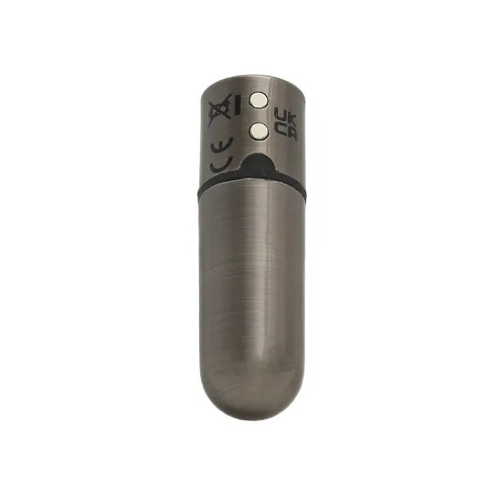 Female Sex Toys FirstClass Bullet 25 Bullet Vibrator with Key Chain Pouch Gun Metal PowerBullet