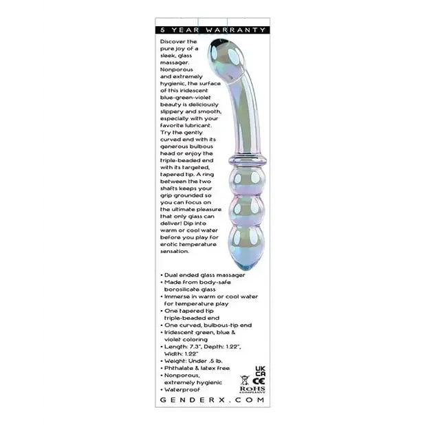 Female Sex Toys Gender X Gender X Lustrous Galaxy Wand Dual Ended Glass Massager Green Female Sex Toys Gender X Gender X Lustrous Galaxy Wand Dual Ended Glass Massager Green