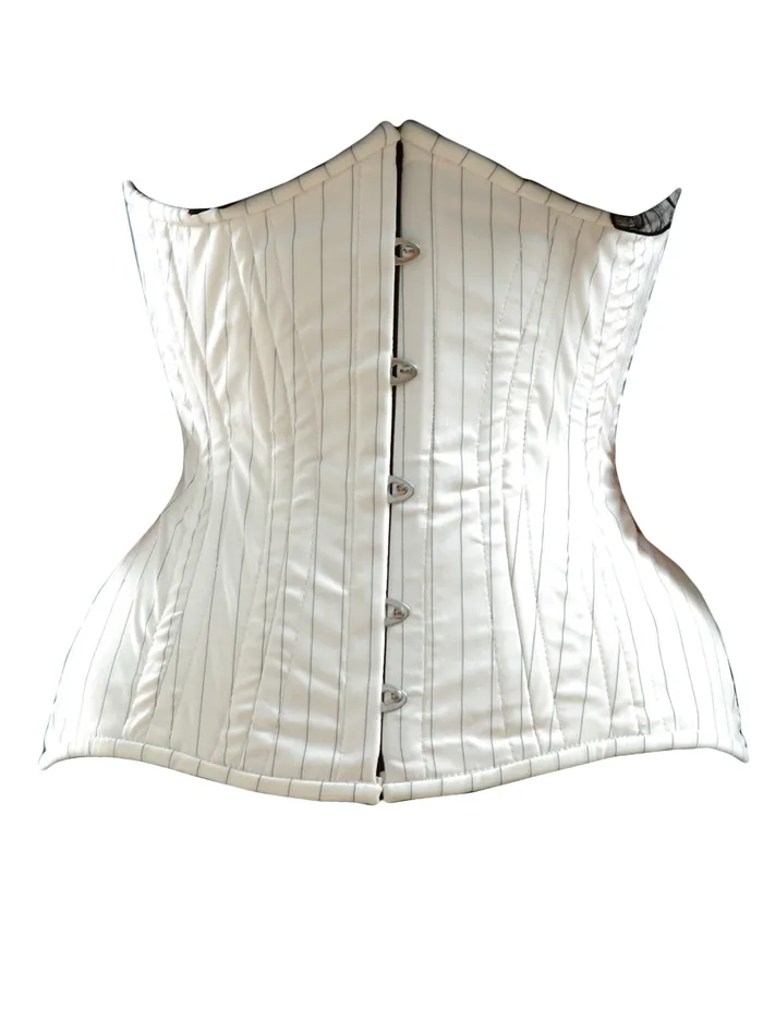 Female Sex Toys HonourSkintwocom Pinstripe Underbust Corset in White Female Sex Toys HonourSkintwocom Pinstripe Underbust Corset in White