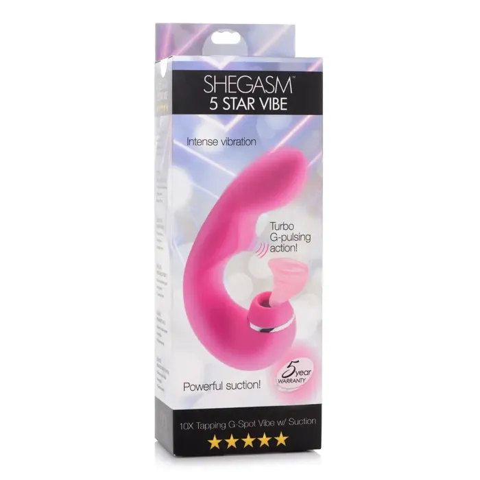 Female Sex Toys inmi Shegasm 5 Star 10x Tapping Gspot Silicone Vibrator With Suction