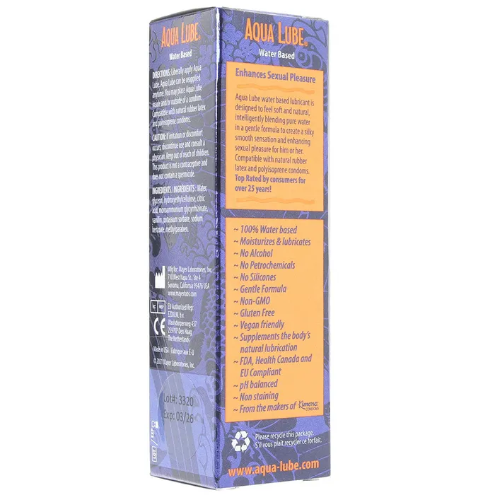 Female Sex Toys Kimono Aqua Personal Lube in 2oz59ml Kimono