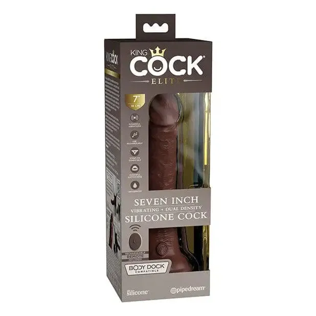 Female Sex Toys King Cock Elite King Cock Elite 7 Dual Density Vibrating Silicone Cock Wremote