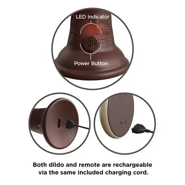 Female Sex Toys King Cock Elite King Cock Elite 7 Dual Density Vibrating Silicone Cock Wremote
