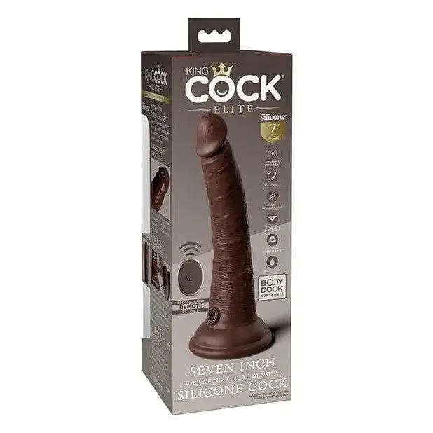 Female Sex Toys King Cock Elite King Cock Elite 7 Dual Density Vibrating Silicone Cock Wremote