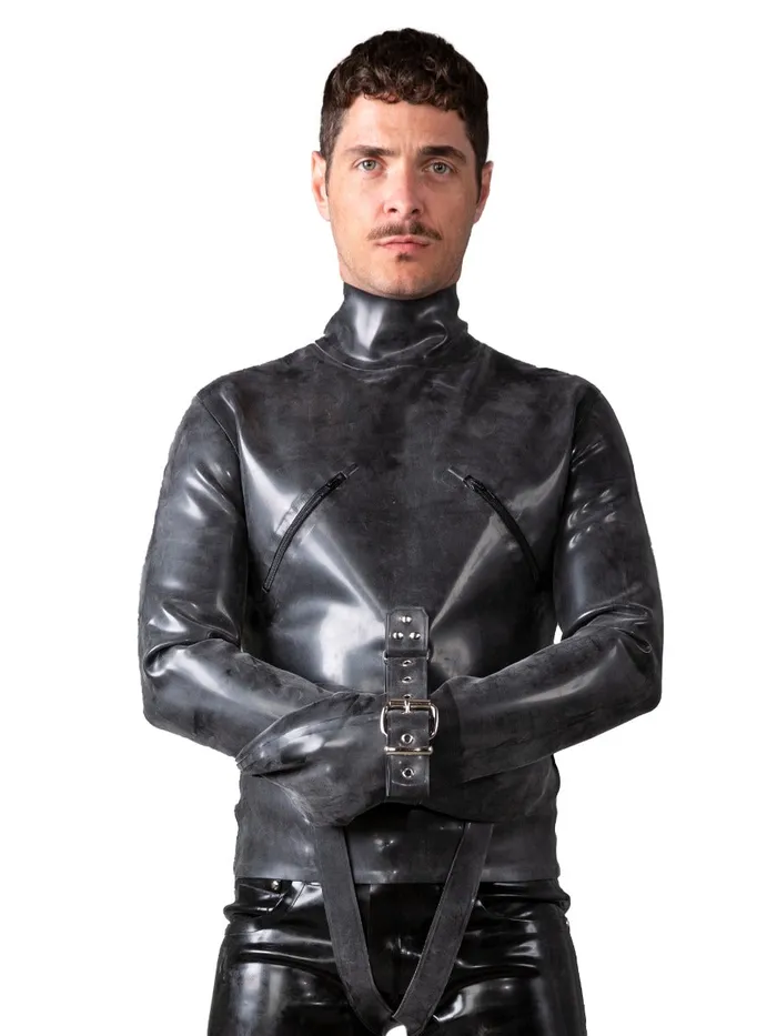 Female Sex Toys Latex Deluxe Straitjacket with Arm Binding Strap HonourSkintwocom