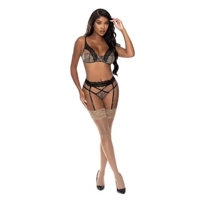 Female Sex Toys Magic Silk Purrfect Leopard Print Bra Garter Panty Female Sex Toys Magic Silk Purrfect Leopard Print Bra Garter Panty
