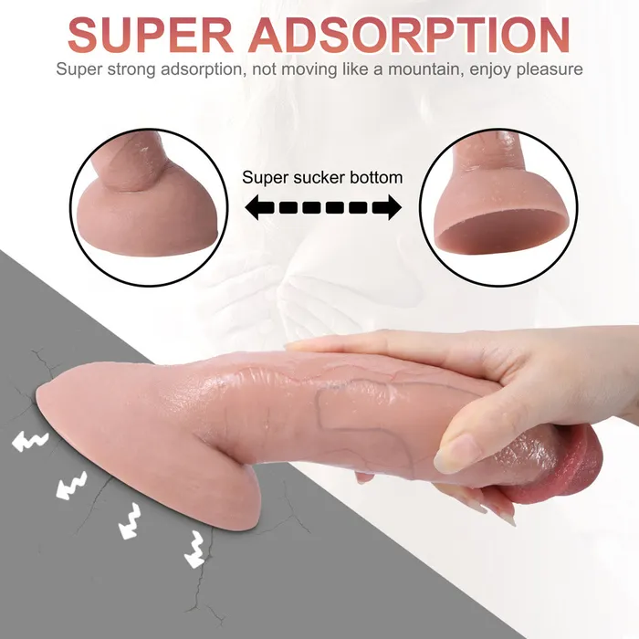 Female Sex Toys Modi G19 Ultra Realistic Dual Density Liquid Silicone Suction Cup Dildo with Blushed Head 85 Inch