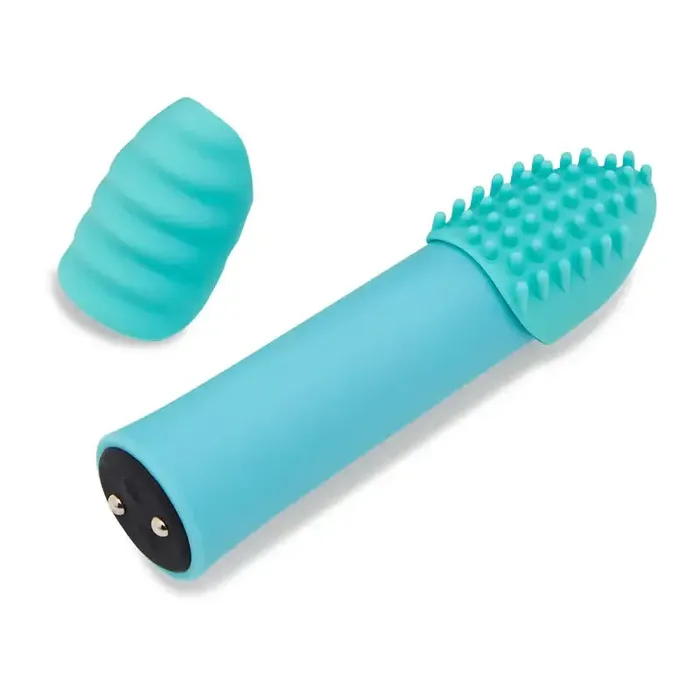 Female Sex Toys Novel Creations Usa INC Nu Sensuelle Point Plus Bullet with Textured Sleeves Rechargeable Bullet