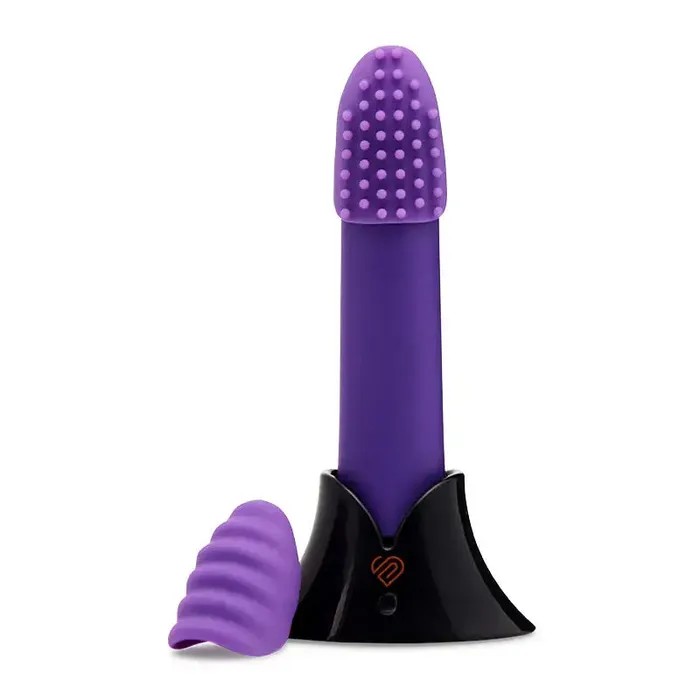 Female Sex Toys Novel Creations Usa INC Nu Sensuelle Point Plus Bullet with Textured Sleeves Rechargeable Bullet