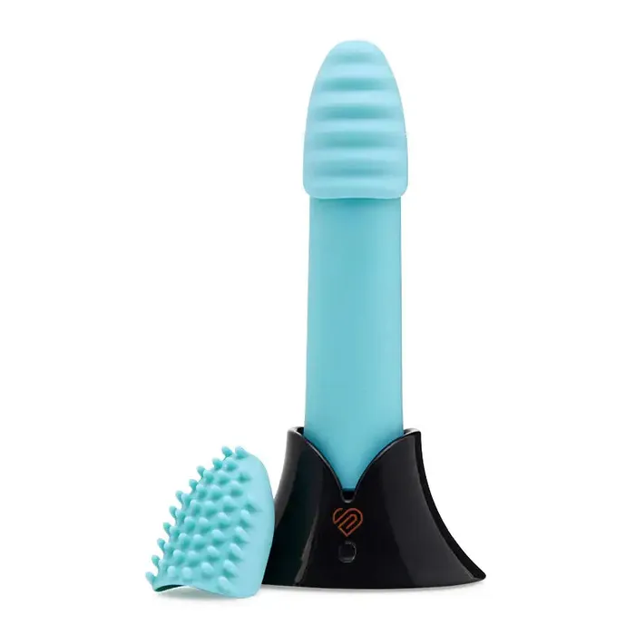 Female Sex Toys Novel Creations Usa INC Nu Sensuelle Point Plus Bullet with Textured Sleeves Rechargeable Bullet