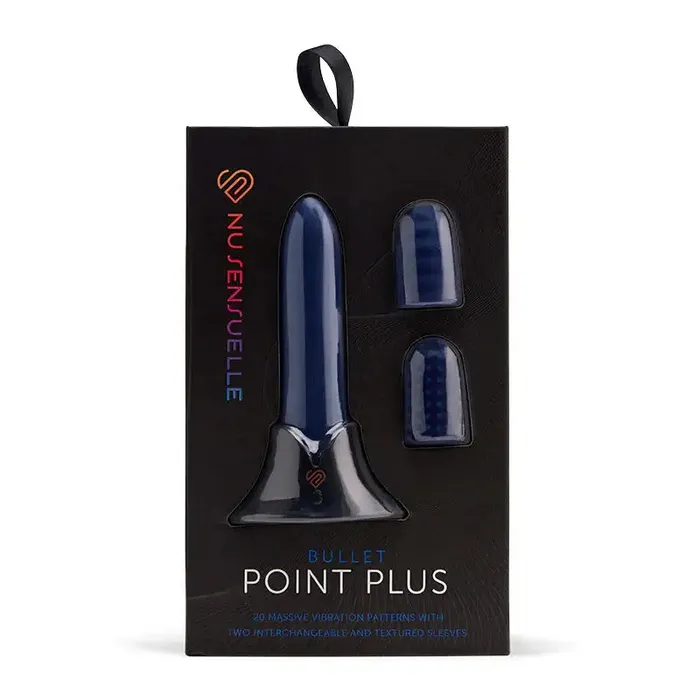 Female Sex Toys Novel Creations Usa INC Nu Sensuelle Point Plus Bullet with Textured Sleeves Rechargeable Bullet