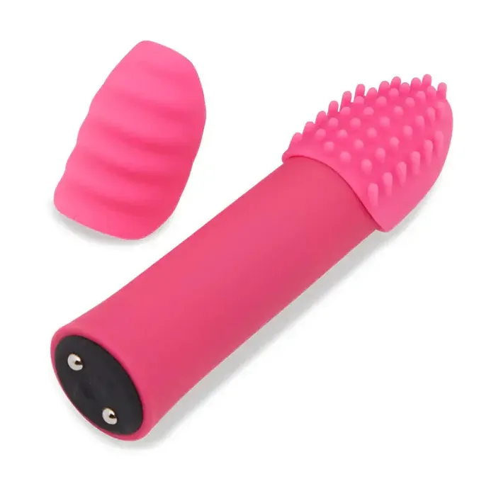 Female Sex Toys Novel Creations Usa INC Nu Sensuelle Point Plus Bullet with Textured Sleeves Rechargeable Bullet