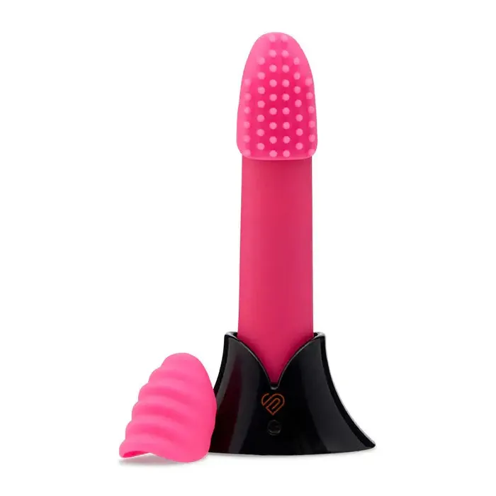 Female Sex Toys Novel Creations Usa INC Nu Sensuelle Point Plus Bullet with Textured Sleeves Rechargeable Bullet