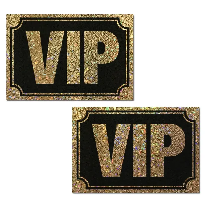 Female Sex Toys Pastease Pastease Vip Gold Glitter On Liquid Black Nipple Pasties