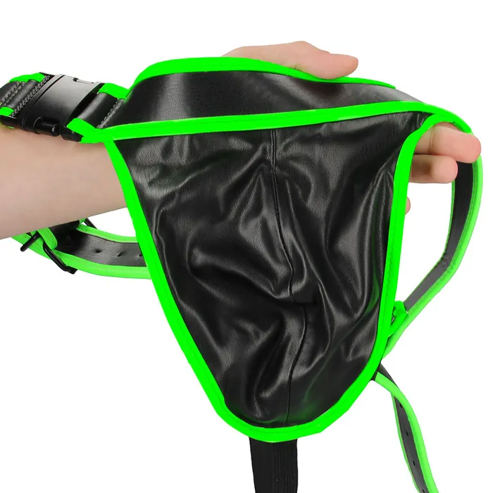 Female Sex Toys Shots Toys Ouch Glow In The Dark Side Buckle Jock Strap in LXL