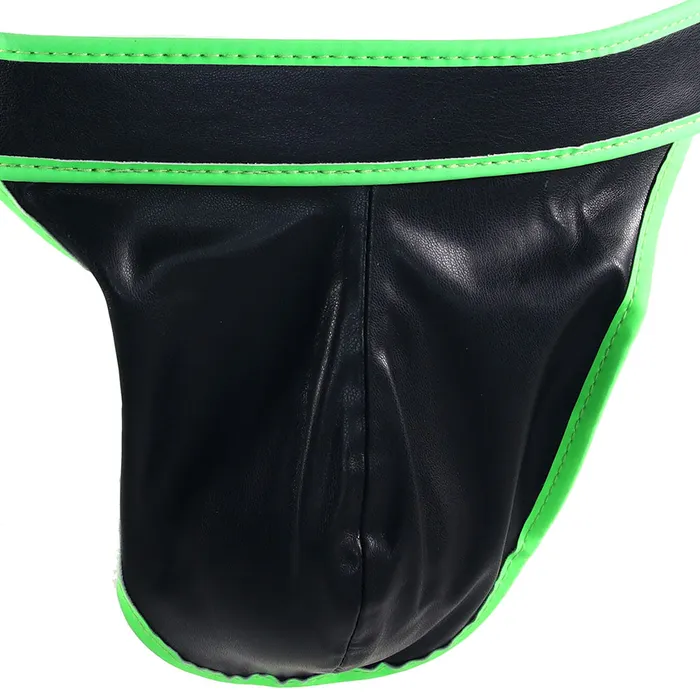 Female Sex Toys Shots Toys Ouch Glow In The Dark Side Buckle Jock Strap in LXL