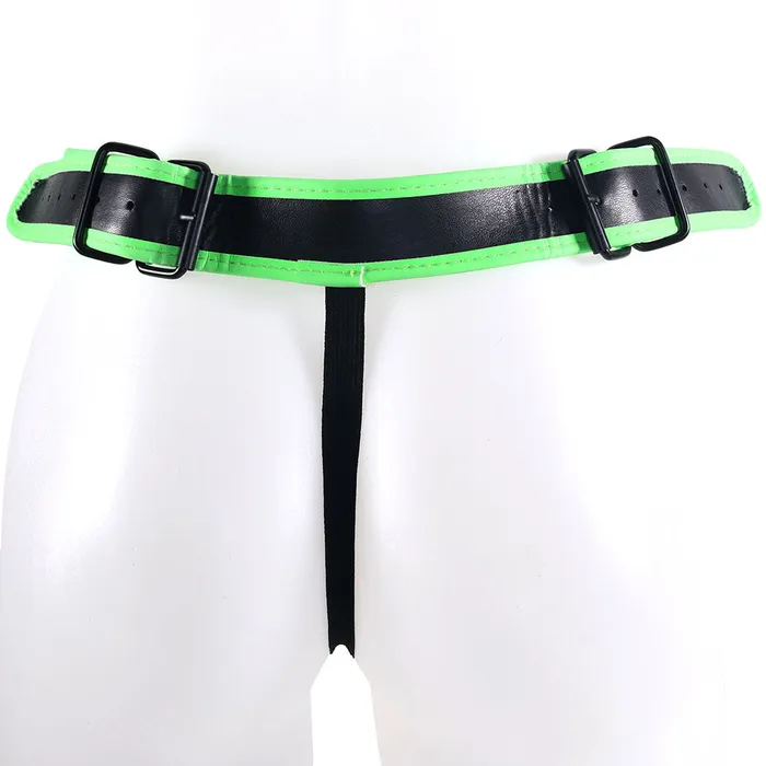 Female Sex Toys Shots Toys Ouch Glow In The Dark Side Buckle Jock Strap in LXL